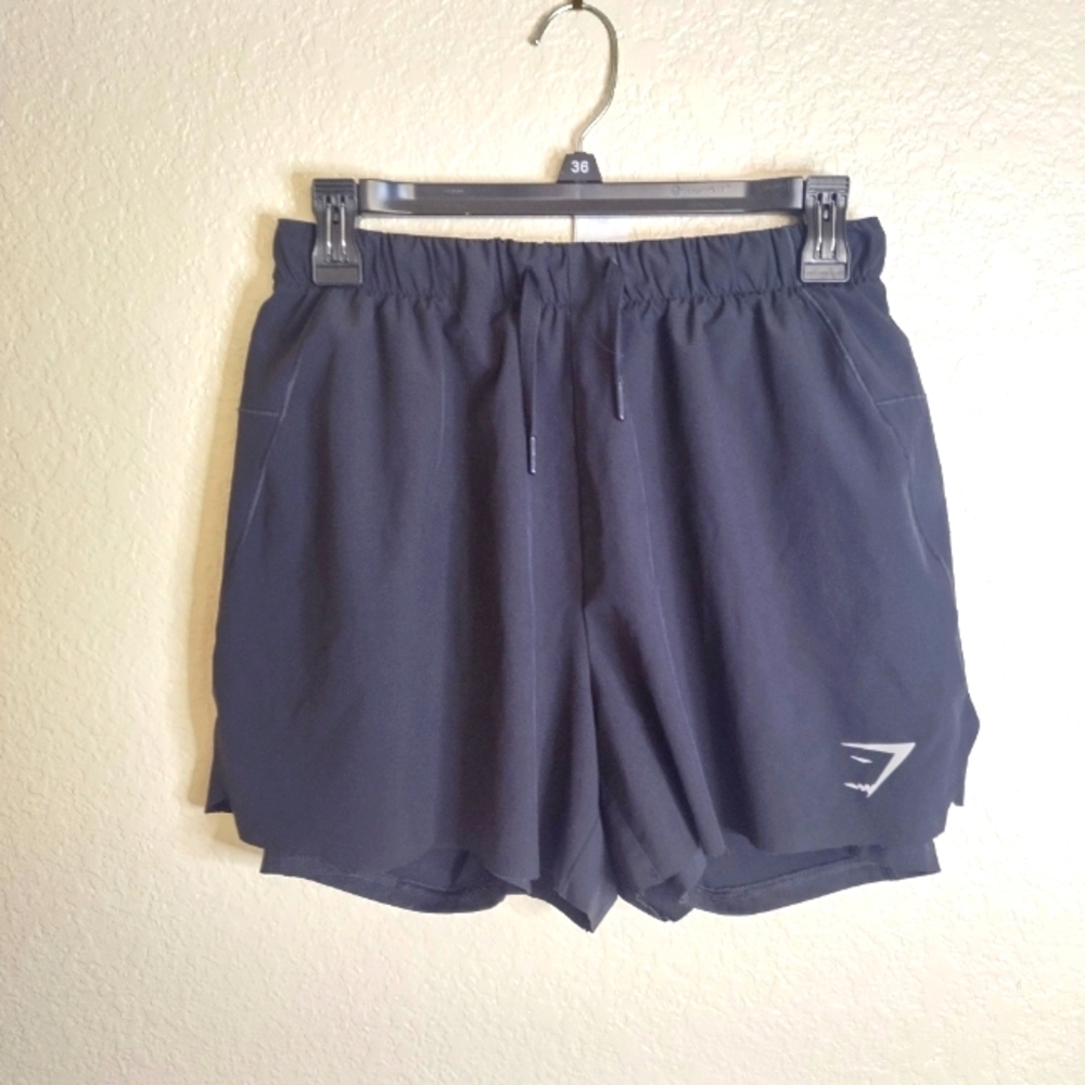 Gymshark 2 In 1 Lined Drawstring Running Athletic… - image 1